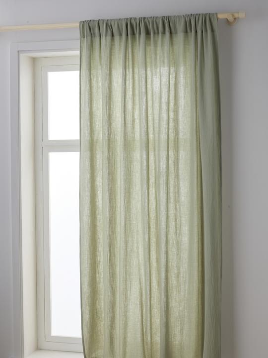 Image du produit Vertbaudet Rideau de chambre d'enfant en mousseline, cordon de serrage (140 x 260 cm)
