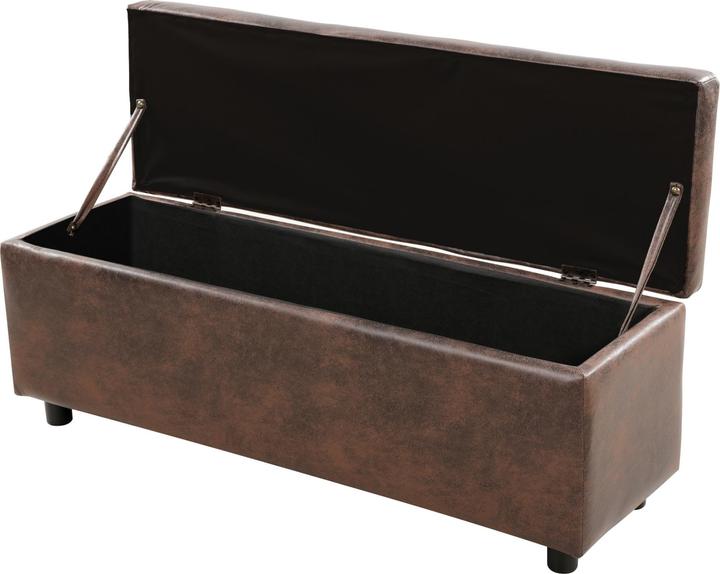 Actual product image Corium Sitztruhe Bukit 118x37x43 cm Kunstleder Braun (118 cm)