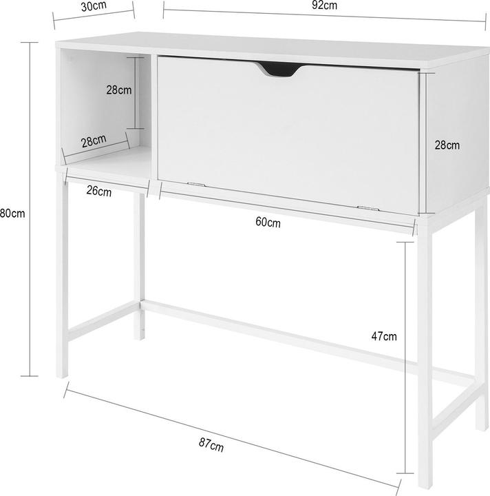 Produktbild SoBuy Konsolentisch (92 x 30 x 80 cm)