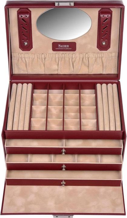 Produktbild Sacher 77.107.015043 - Schmuckkasten Lena new classic rot Leder