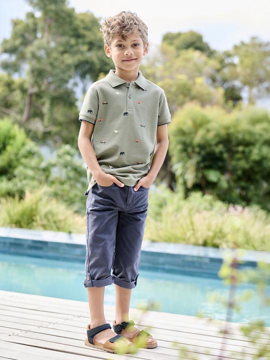 Actual product image Vertbaudet Jungen Poloshirt mit Allover-Print (128)
