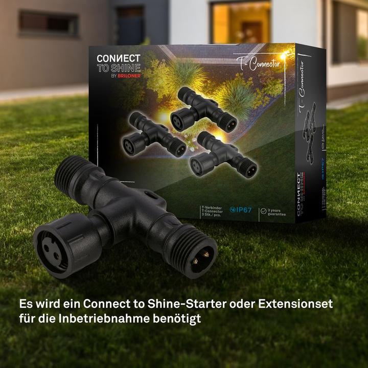 Produktbild Briloner T-Verbinder für 12V-Gartenleuchten, 3er-Satz