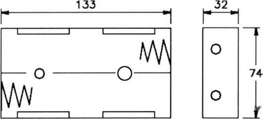 Produktbild Velleman Batteriehalter Für 4 x D-Batterie (Mit Druckknopfanschlüssen)