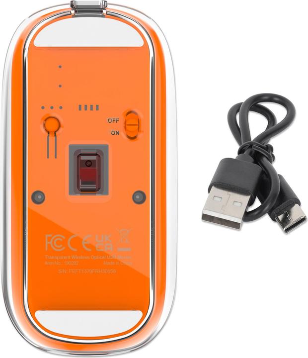 Immagine prodotto Manhattan Mouse MH trasparente 4D, bianco (Senza fili)