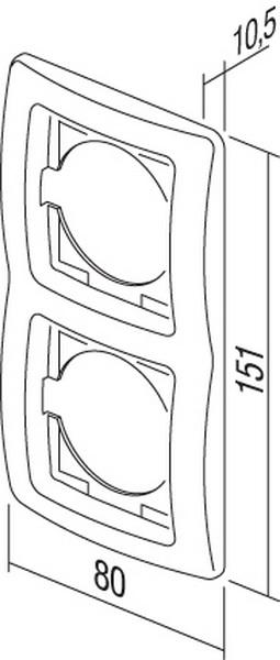 Actual product image TEM Ekonomik COVER PLATE EKONOMIK 2 VERTPW series