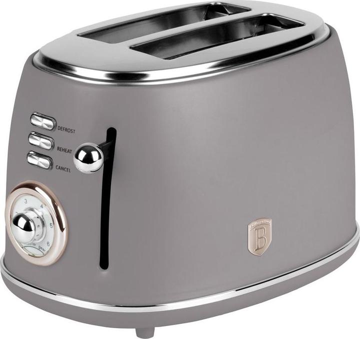 Actual product image BerlingerHaus Design toaster with 6 toasting levels, taupe