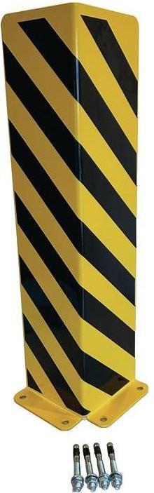 Gewa Protective corner H800xL175/175mm L-shape steel sheet black/yellow PU=1 pc.