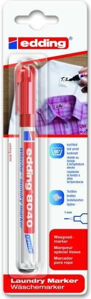 Actual product image Edding Laundry marker (Red, White, 1 mm, 1 x)