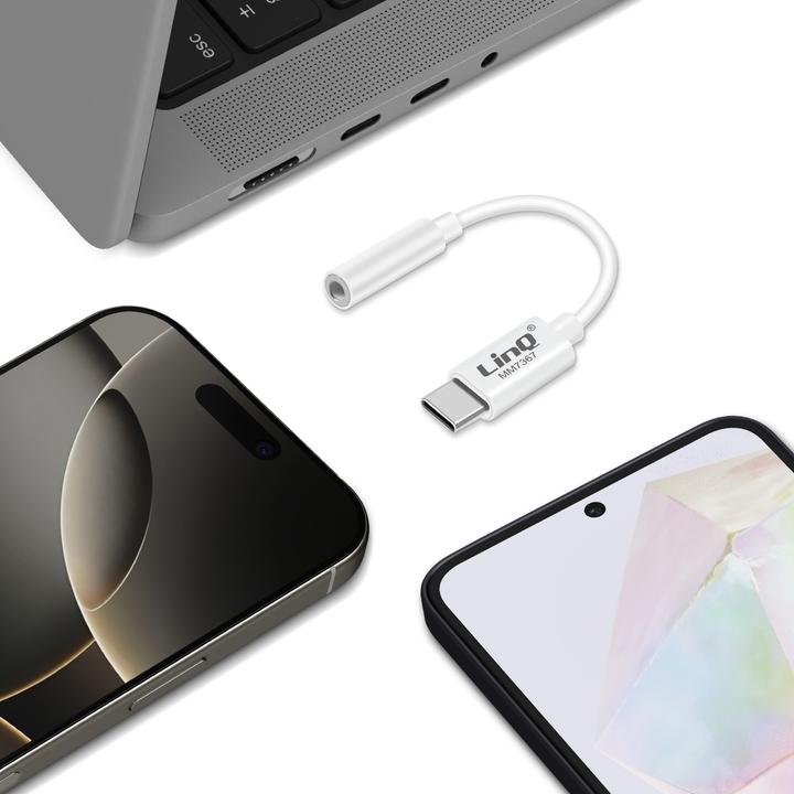 Actual product image LinQ USB-C / 3.5mm jack adapter (USB Type C, 3.5mm socket)