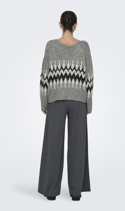 Actual product image JdY Jdydinea L/S Rev V-Neck Jacq Pull Knt (S)