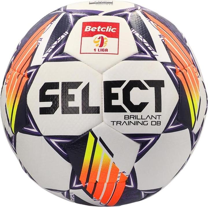 Select Piłka nożna Brillant Training DB Betclic 1 Liga v24 biało-pomarańczowo-fioletowa 18763 4 (4)