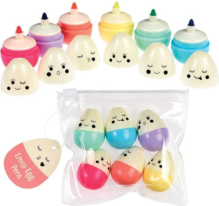 Image du produit Rex London Set de 6 mini feutres ovales "Emoji