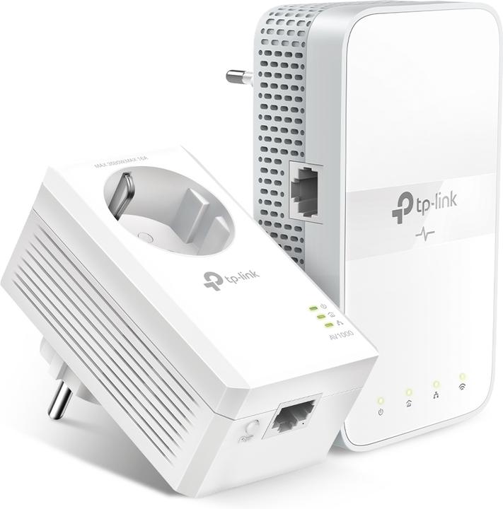 TP-Link AV1000 Gigabit Passthrough Powerline ac Wi-Fi Kit TL-WPA7617 KIT mit TL-PA7017P 10 (1200 Mbit/s)
