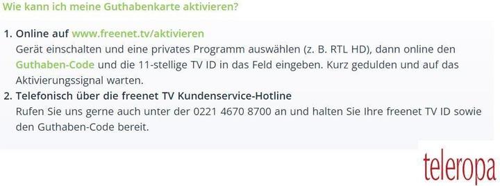 Produktbild Freenet Guthabenkarte 12 Monate (DVB-T2)