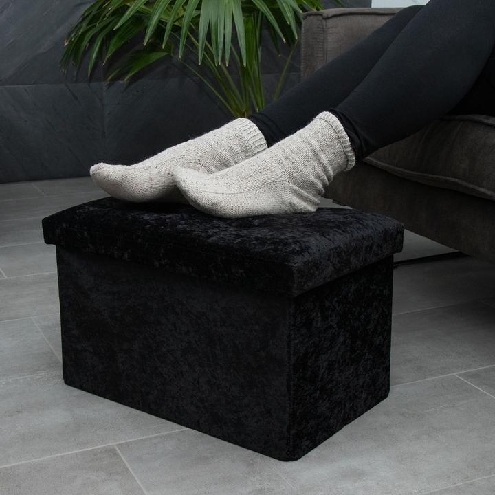 Produktbild Intirilife Sitzbank Samt Schwarz (49.30 cm)