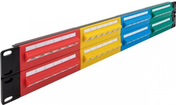 Delock Pannello patch 19 48 porte Cat.5e, 2U, colorato
