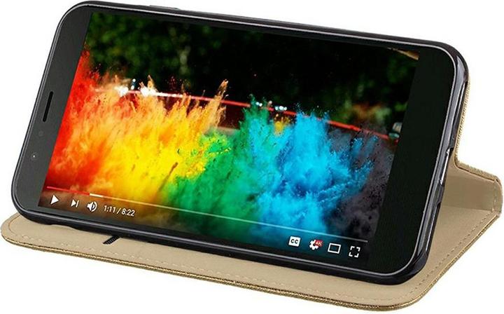 Produktbild König Design Apple iPhone 12 Pro Max Handyhülle Schutztasche 360 Grad Cover Case Wallet Gold (Apple iPhone 12 Pro Max)