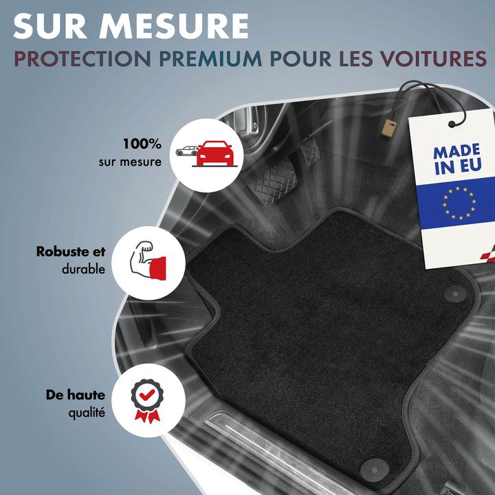 Actual product image Walser Premium Floor Mats for Ford Focus IV 2018-Today (2 front mats + 2 rear mats)