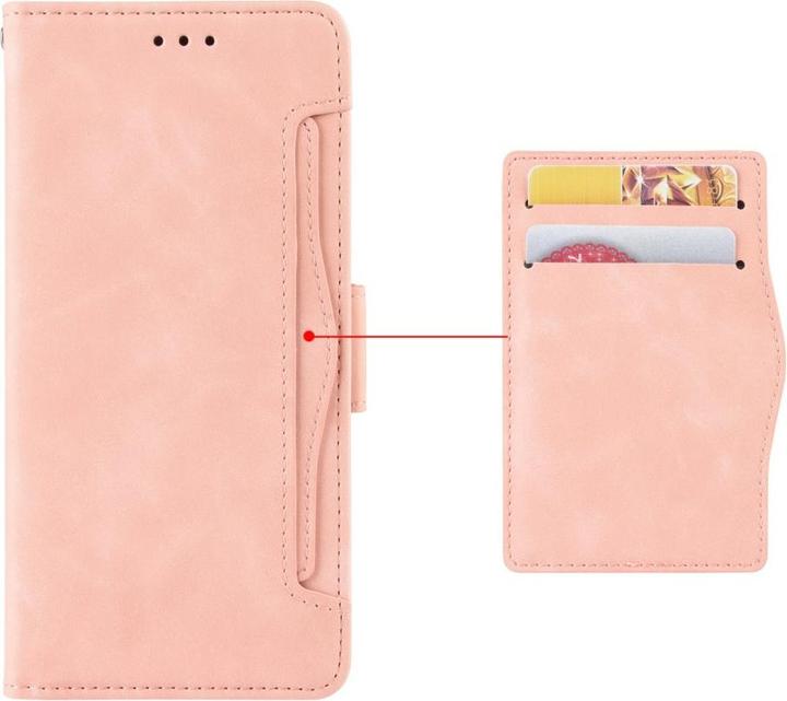 Produktbild Cover-Discount iPhone 12 / 12 Pro - Etui mit vielen Kartenfächer rosa (Apple iPhone 12, Apple iPhone 12 Pro)