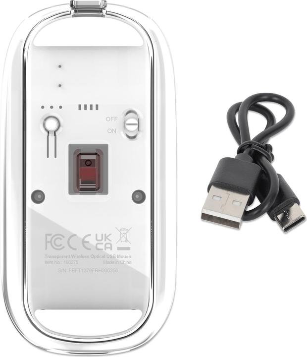 Immagine prodotto Manhattan Mouse MH trasparente 4D, bianco (Senza fili)