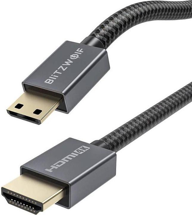Actual product image BlitzWolf BW-HDC4 HDMI to HDMI cable 4K, 1.2m (black) (1.20 m, HDMI)