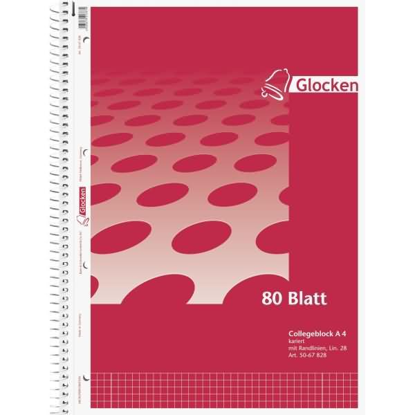 Produktbild Collegeblock Glocken (A4, Kariert, Harter Einband)