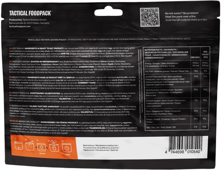 Actual product image Tactical Foodpack Beef Bibimbap (120 g)