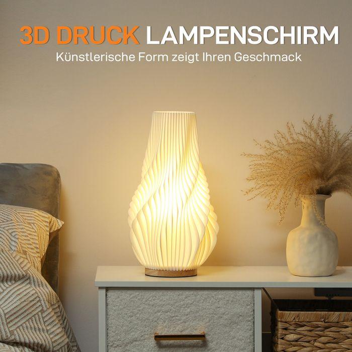 Produktbild Swisshandel24 Tischlampe, Smart Dimmbar LED Tischleuchte mit App/Sprachsteuerung, Weiss (E27)