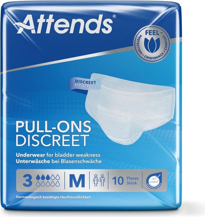 Attends Pull Ons 3 Discreet M Btl 10 Stk (10 x, M)
