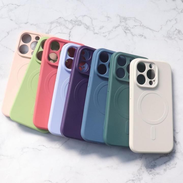 Produktbild Hurtel MagSafe Compatible Silicone Case for iPhone 15 Pro Max Silicone Case - Pink (Apple iPhone 15 Pro Max)
