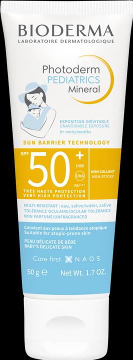 Actual product image Bioderma Photoderm Pediatrics Mineral (Suntan cream, SPF 50, 50 ml, 50 g)