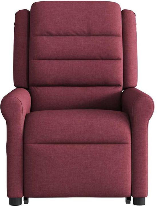 Actual product image VidaXL Electric massage chair with stand-up aid wine red fabric