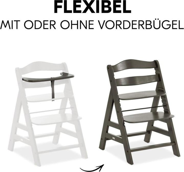 Produktbild Hauck Hochstühle Hochstuhl Alpha Plus Select Charcoal - im Sparset (Hochstuhl)