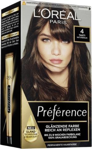 L'Oréal Paris Loreal, Präferenz, Haarfärbemittel 4, 1 Stück