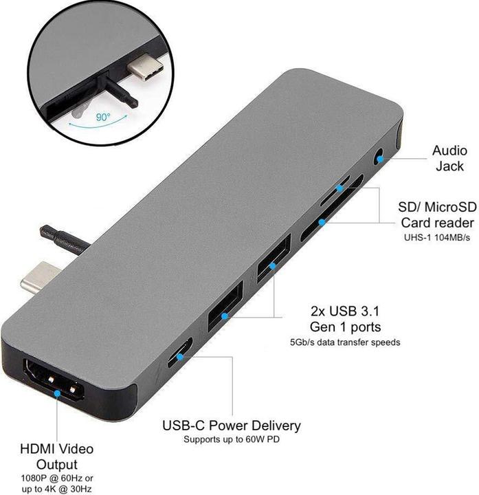 Image du produit Hyper Drive Solo 7-in-1 (USB-C, 7 Ports)