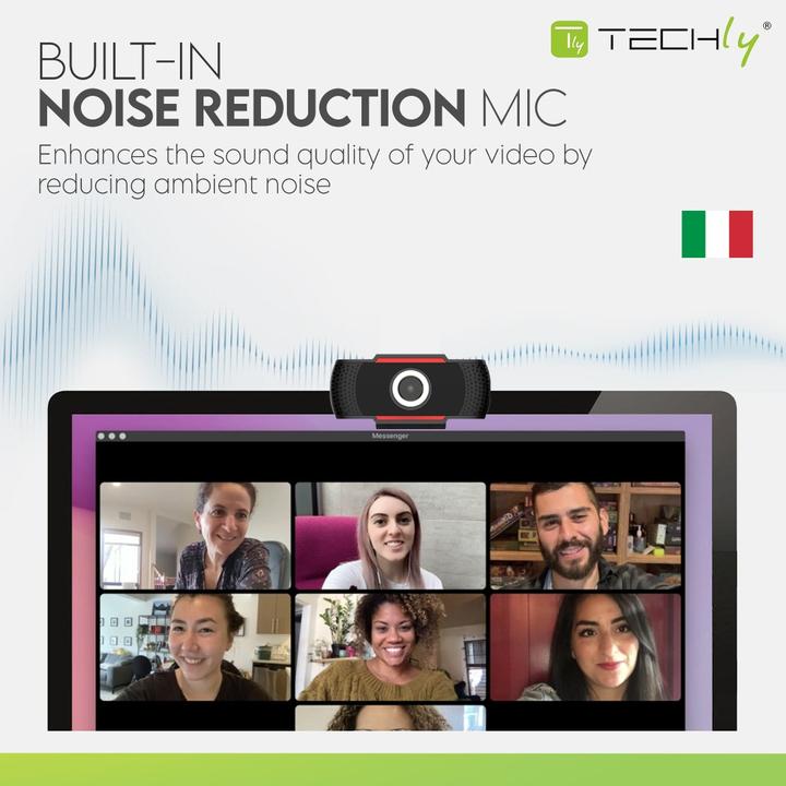 Produktbild Techly Full HD USB Webcam with microphone (2.07 Mpx)