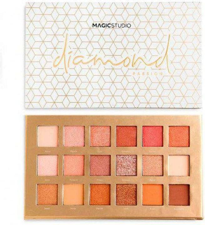 Actual product image IDC Institute EYESHADOW PALETTE 18 colours #diamond 1 u (Beige)