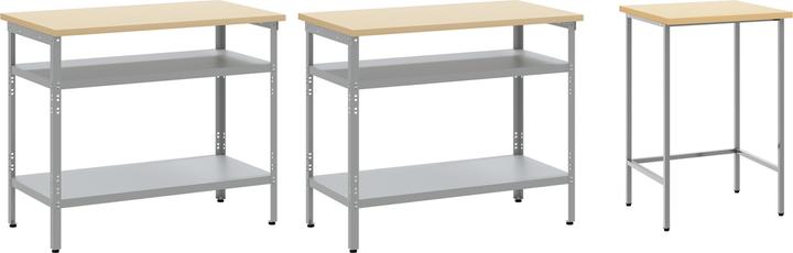 Produktbild VidaXL 3-teiliges Werkbank-Set aus grauem Stahl