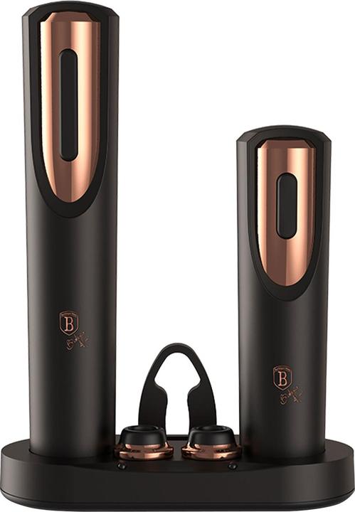 BerlingerHaus elektrischer Weinöffner Black Rose Collection (Elektrischer Korkenzieher)
