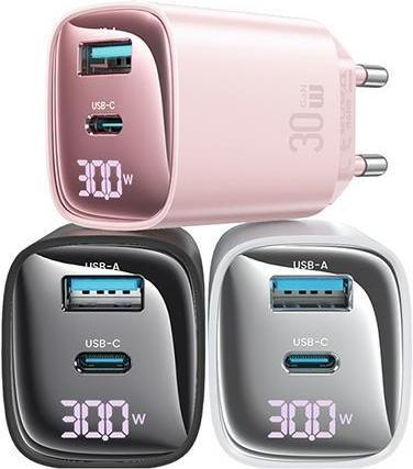 Produktbild Usams Ład. siec. CC229 30W GaN USB-C/USB-A Fast Charging XC Series czarny/black CC229TC01 (30 W)
