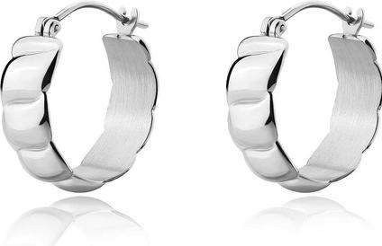 Sagapo S'Agapõ - Charming Chunky SHK55 steel hoop earrings (Stahl)