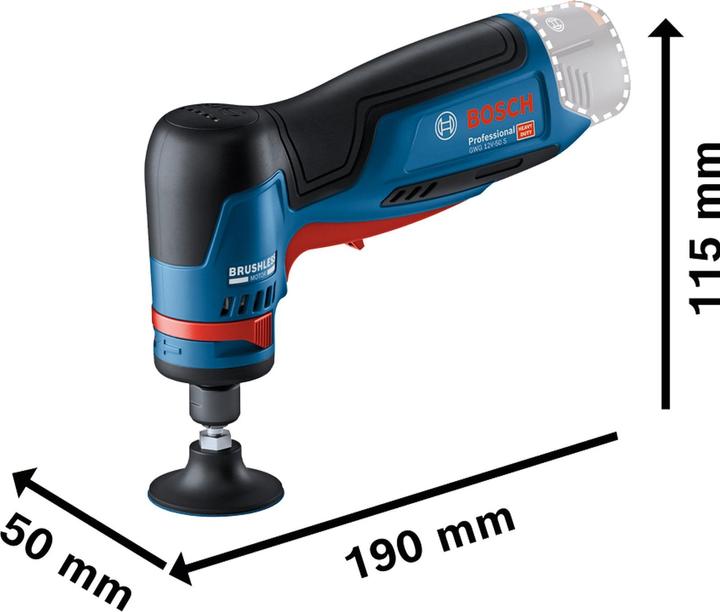 without battery, Spanner, Collet chuck with union nut 6 mm, L-BOXX 102, Straight grinder GWG 12V-50 S, 1/2 L-BOXX insert for charger, 1/2 L-BOXX insert for GWG 12V-50 S