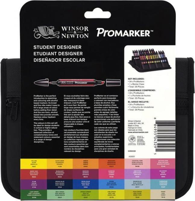 Image du produit Winsor & Newton Promarker (Noir, 24 x)