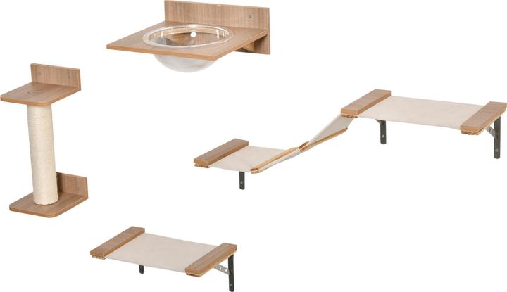Immagine prodotto PawHut Parete di arrampicata per gatti (17.50 cm, Marrone chiaro)
