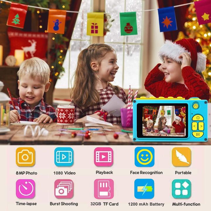 Immagine prodotto Kriogor Fotocamera digitale impermeabile per bambini (blu)