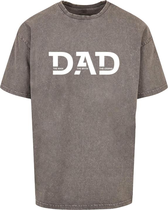 Actual product image Merchcode Fathers Day - The Man, The Myth, The Legend Acid Washed Heavy Oversized Tee - 112589 (XL)