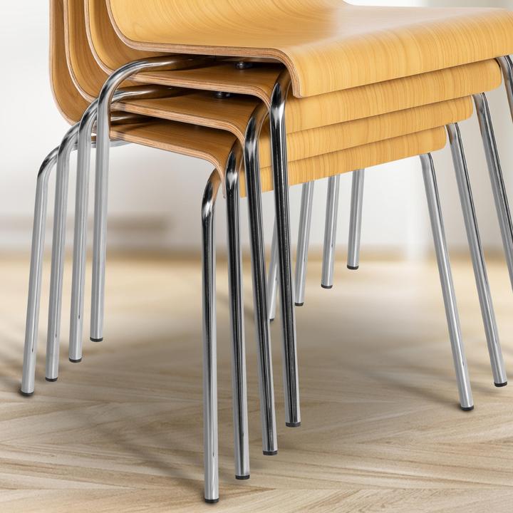 Produktbild CLP Stuhl Gahanna stapelbar mit Rückenlehne HPL-Sitzschale