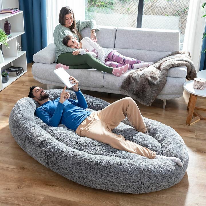 Image du produit InnovaGoods Lit pour chien humain | Human Dog Bed XXL Grey (Chien)