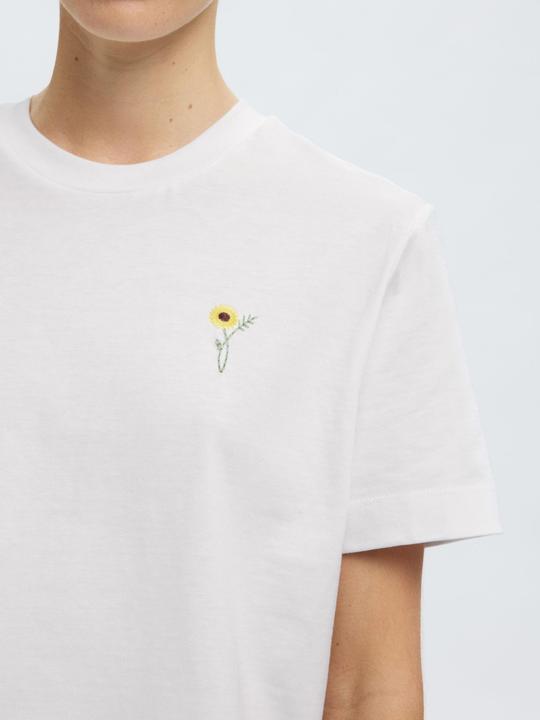 Actual product image Selected Femme Besticktes T-Shirt mit Rundhalsausschnitt (XL)