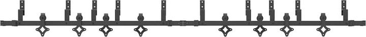 Actual product image VidaXL Sliding door fitting set 152.5 cm steel black Sliding door fitting set